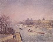Camille Pissarro Morning,winter sunshine,frost the Pont-Neuf,the Seine,the Louvre china oil painting artist